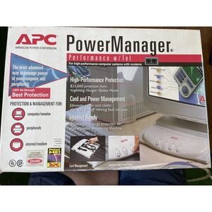 APC Pow6 White Under Monitor Power Manager Surge Protector RETRO